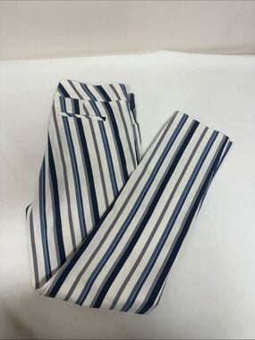 cooper & ella navy and white striped pants